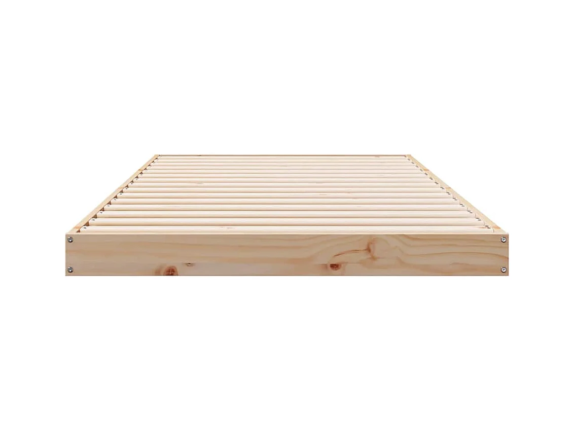 Estructura de cama Natural 100 x 220 cm Madera maciza de Pino