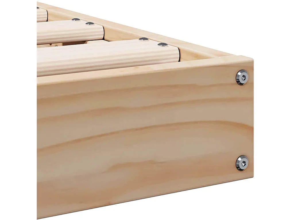 Estructura de cama Natural 100 x 220 cm Madera maciza de Pino