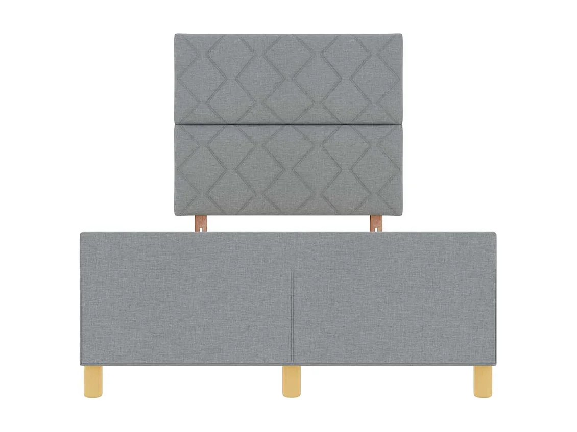 Cadre de lit avec tête de lit Gris clair 120 x 200 cm tissu