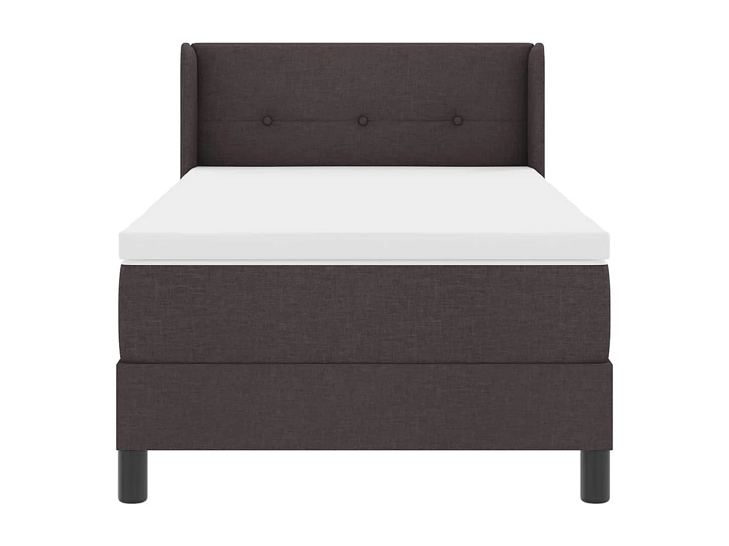 Cadre de lit avec matelas Marron foncé 100 x 200 cm