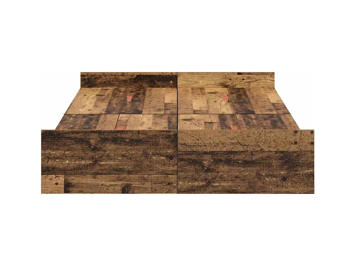 Cadre de lit avec rangement Bois ancien 120 x 200 cm
