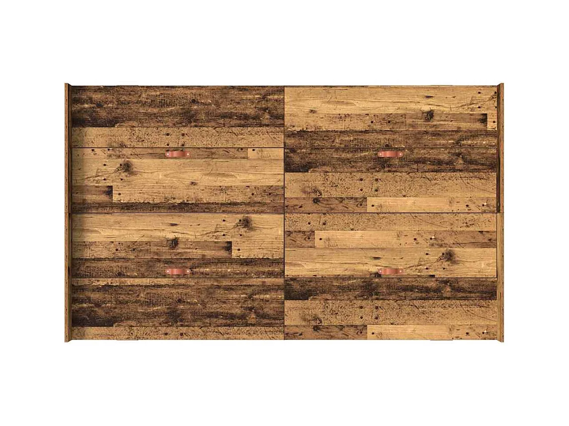 Cadre de lit avec rangement Bois ancien 120 x 200 cm