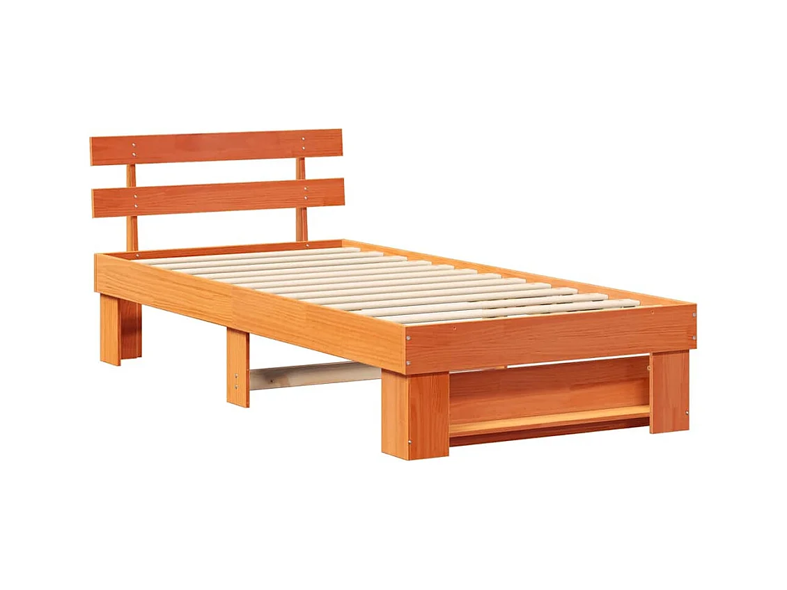 Cadre de lit Marron cire 80 x 200 cm Bois massif en pin