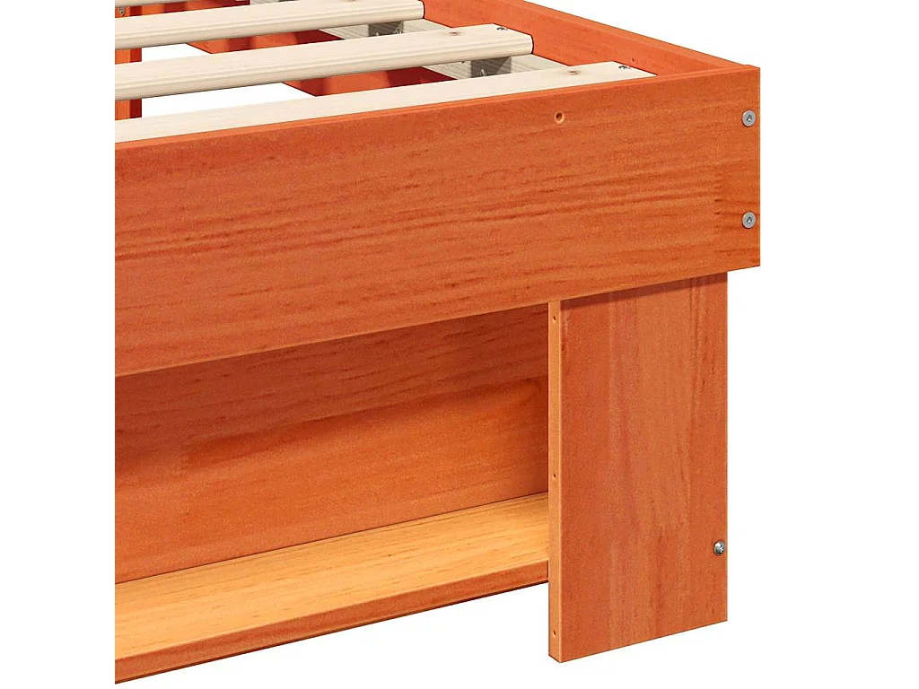 Cadre de lit Marron cire 80 x 200 cm Bois massif en pin