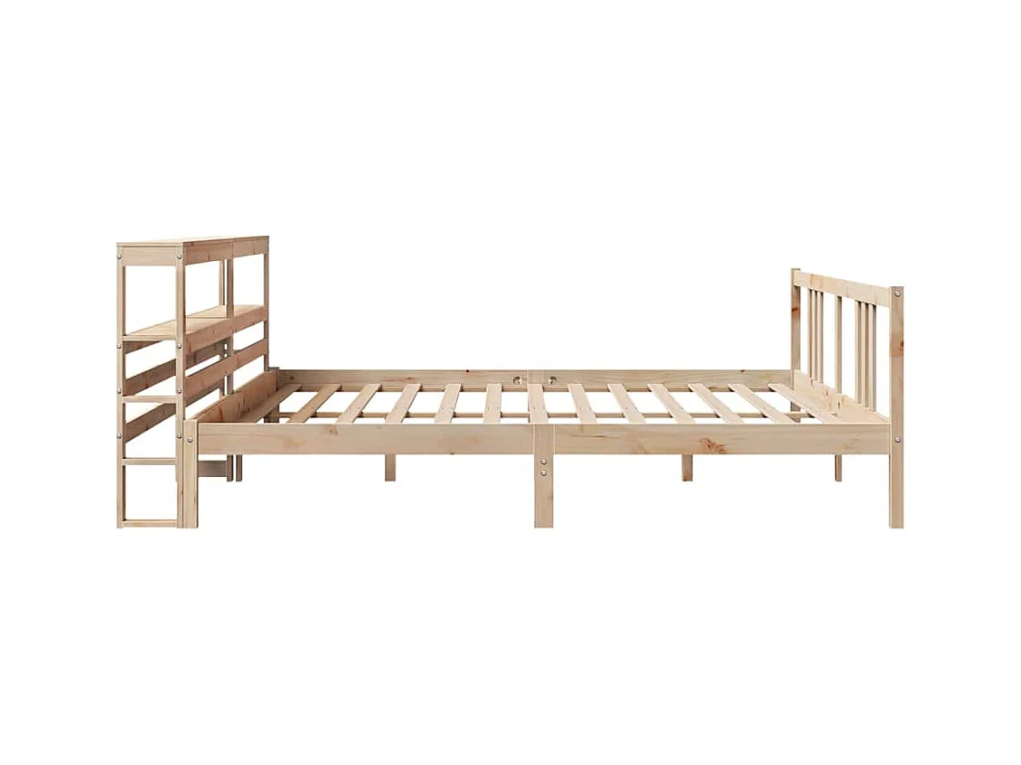 Cadre de lit avec tête de lit sans matelas 200x200 cm