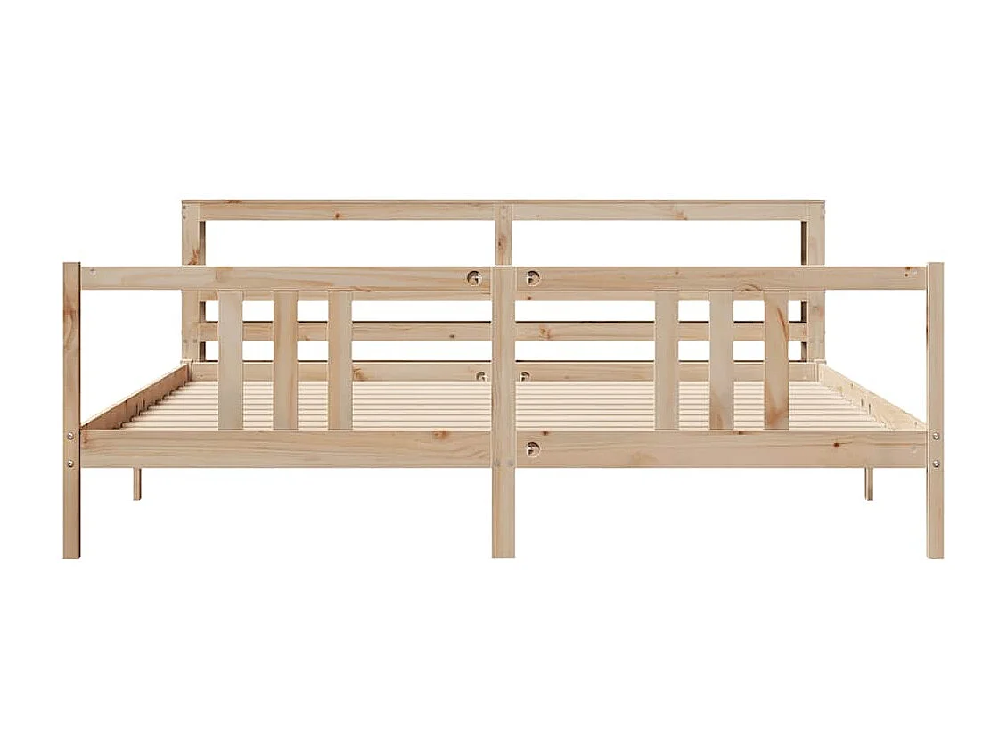 Cadre de lit avec tête de lit sans matelas 200x200 cm