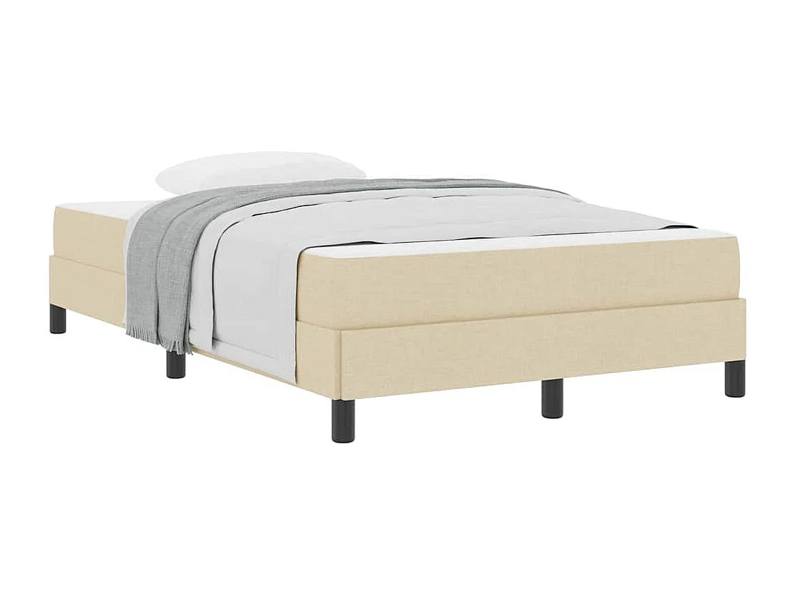 Cama Box com colchão Creme 120 x 190 cm tecido