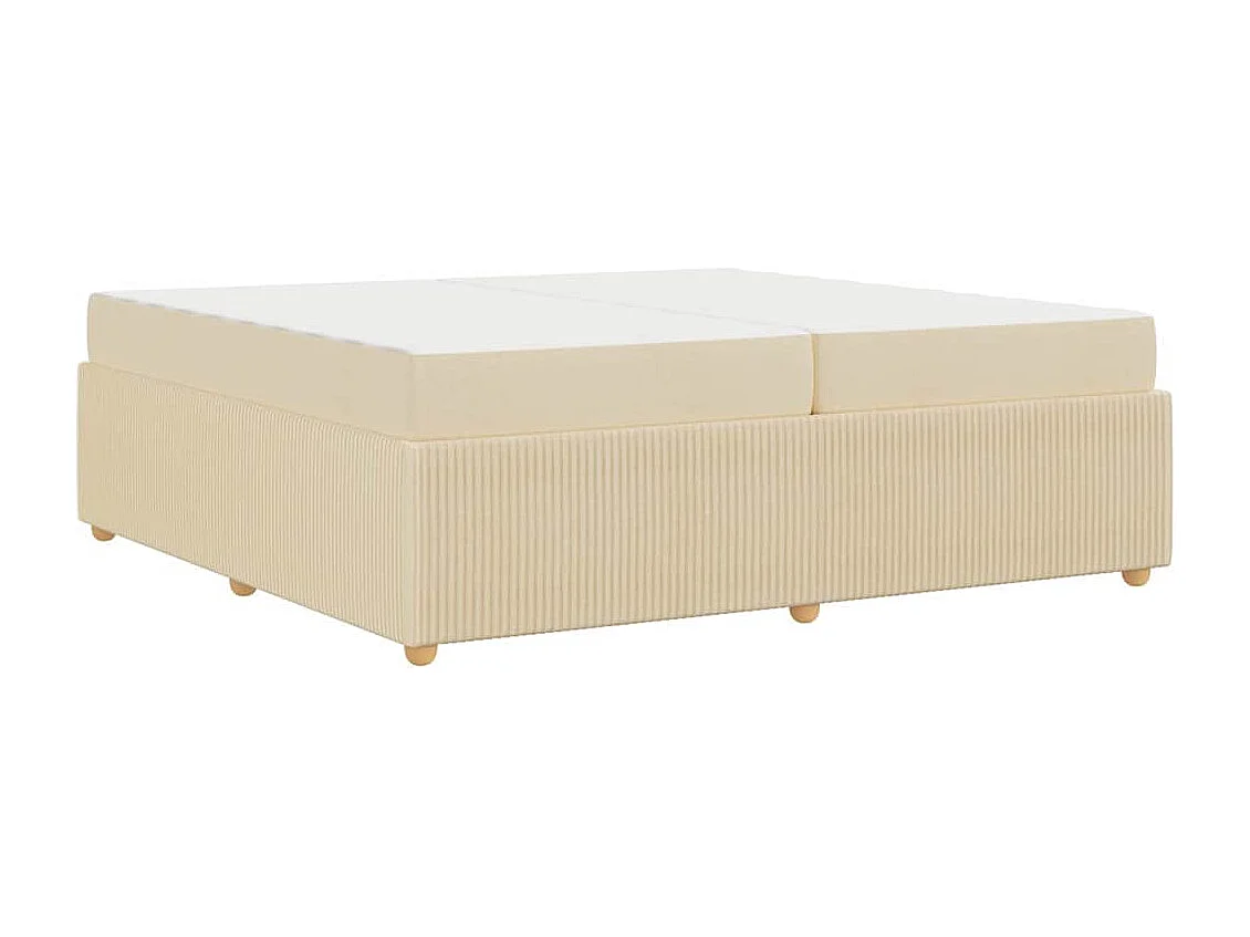 Bedframe met matras met matras Crème 200 x 200 cm Stof