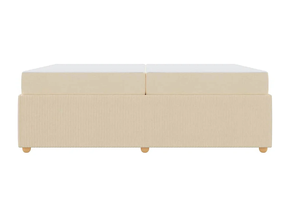 Bedframe met matras met matras Crème 200 x 200 cm Stof