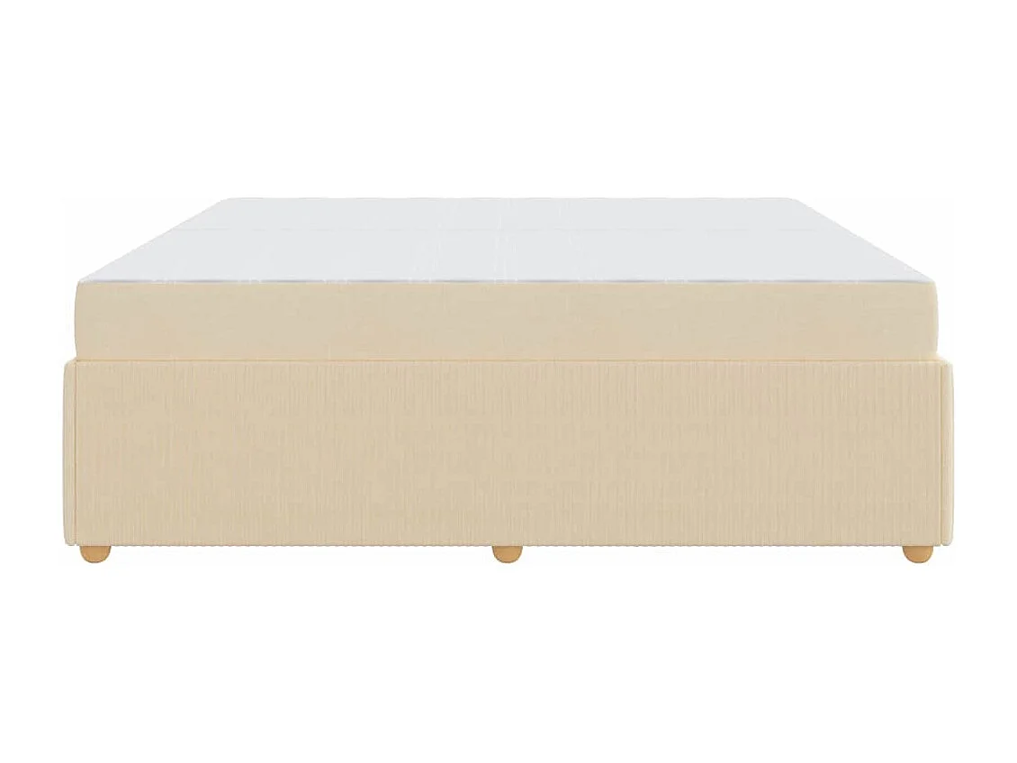 Bedframe met matras met matras Crème 200 x 200 cm Stof