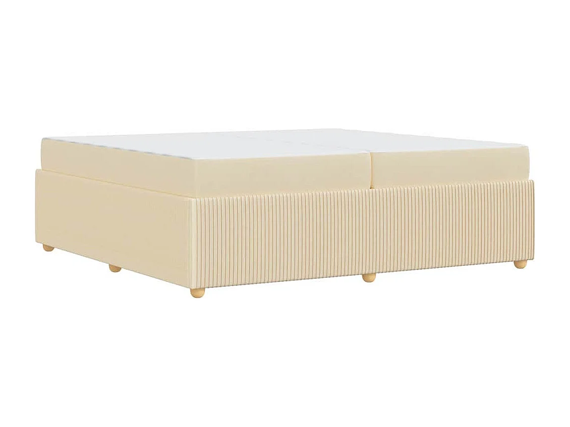 Bedframe met matras met matras Crème 200 x 200 cm Stof