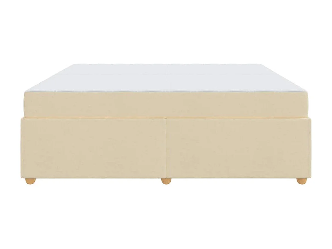 Estrutura da Cama com colchão Creme 200 x 200 cm tecido