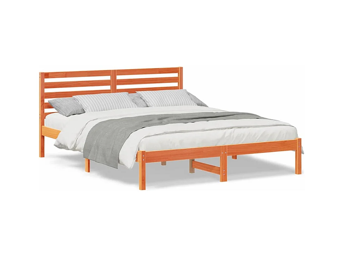 Bedframe Wasbruin 140 x 200 cm Massief grenenhout