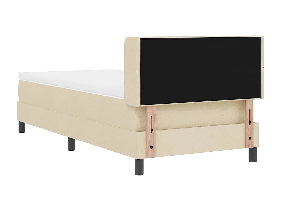 Cadre de lit avec matelas avec matelas Crème 90 x 190 cm