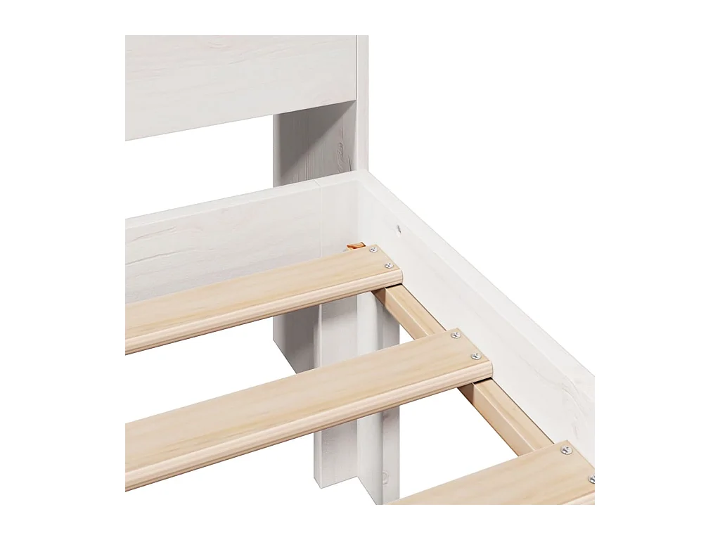 Cama con estantería sin colchón madera maciza de pino 90x190 cm