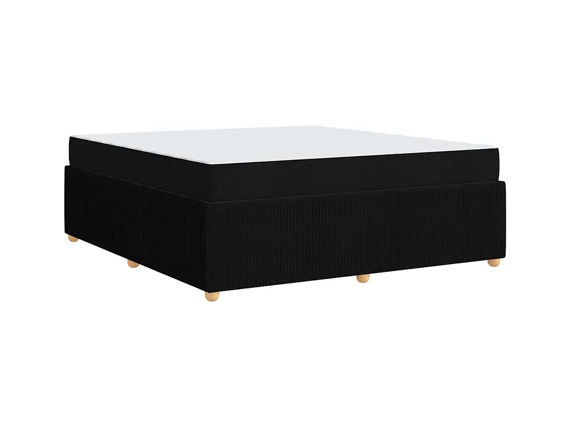 Cadre de lit avec matelas avec matelas Noir 180 x 200 cm tissu