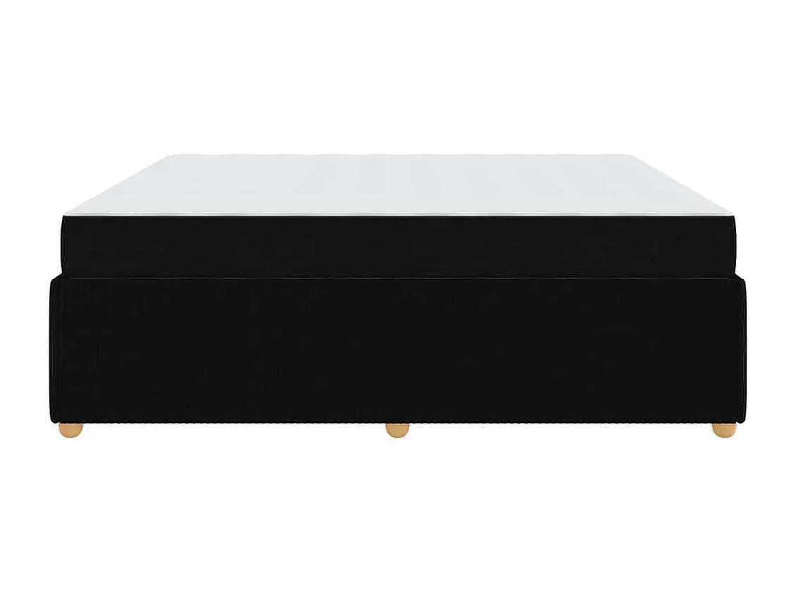 Cadre de lit avec matelas avec matelas Noir 180 x 200 cm tissu