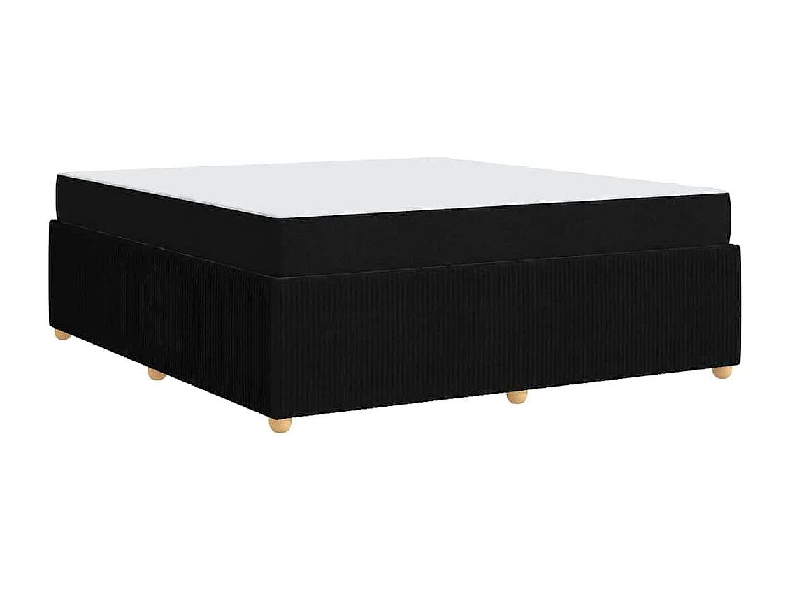 Cadre de lit avec matelas avec matelas Noir 180 x 200 cm tissu