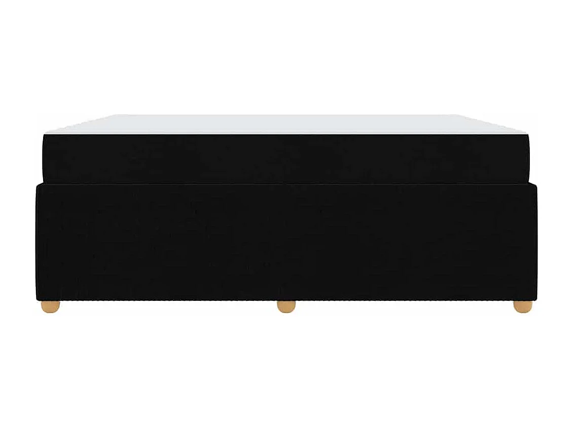 Cadre de lit avec matelas avec matelas Noir 180 x 200 cm tissu