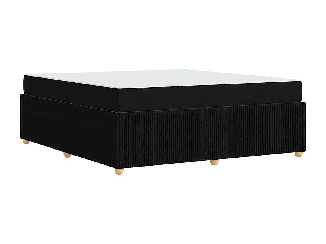 Cadre de lit avec matelas avec matelas Noir 180 x 200 cm tissu