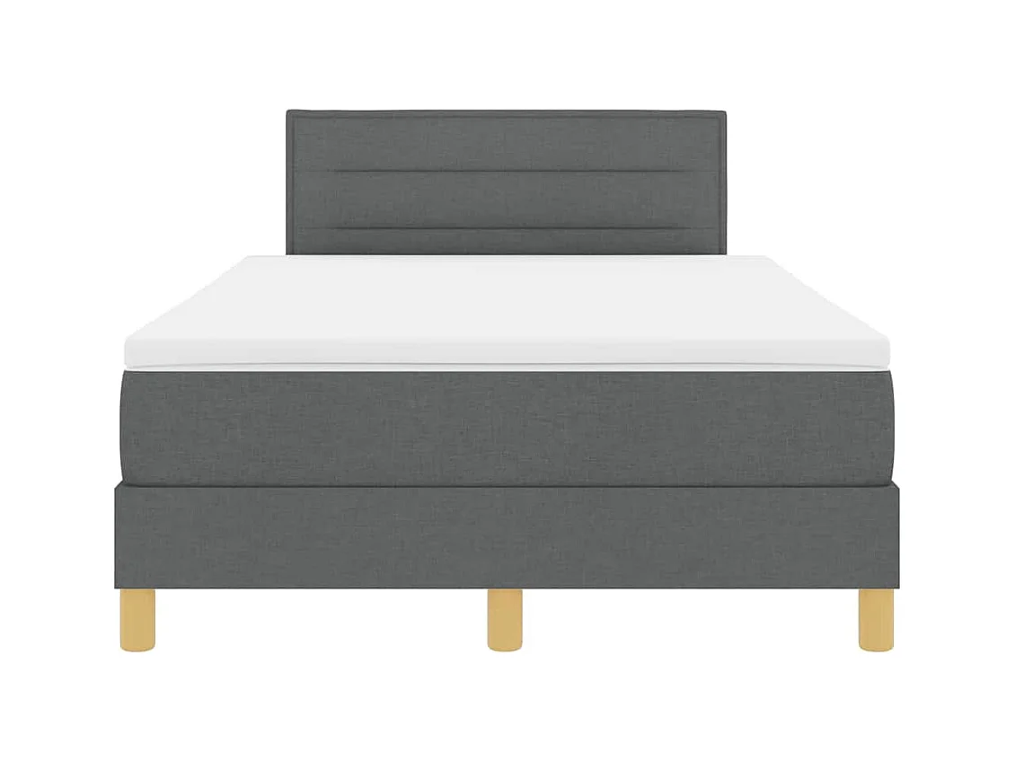 Cama box spring com colchão Cinza Escuro 120 x 200 cm tecido