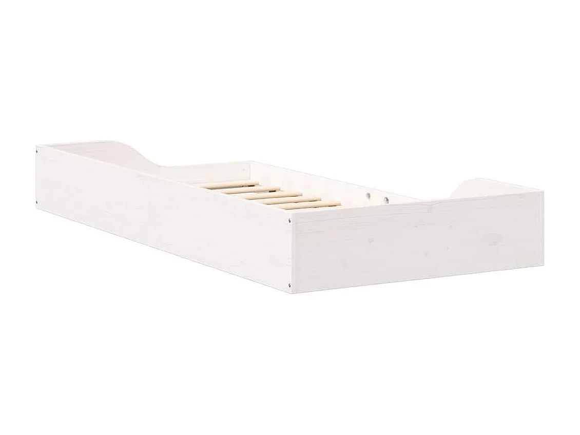 Estructura de cama Blanco 90 x 190 cm Madera maciza de pino