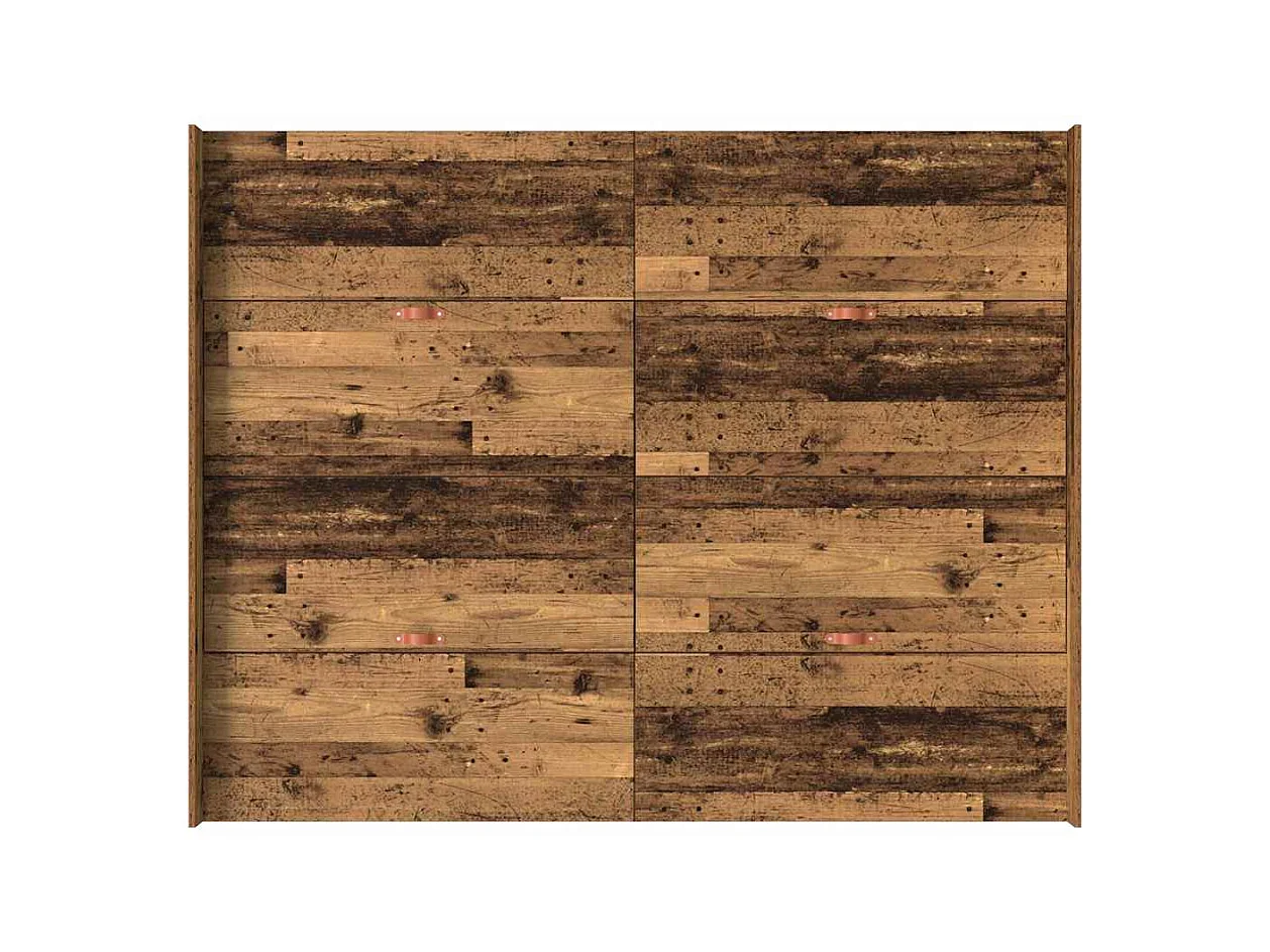 Cadre de lit avec rangement Bois ancien 140 x 200 cm