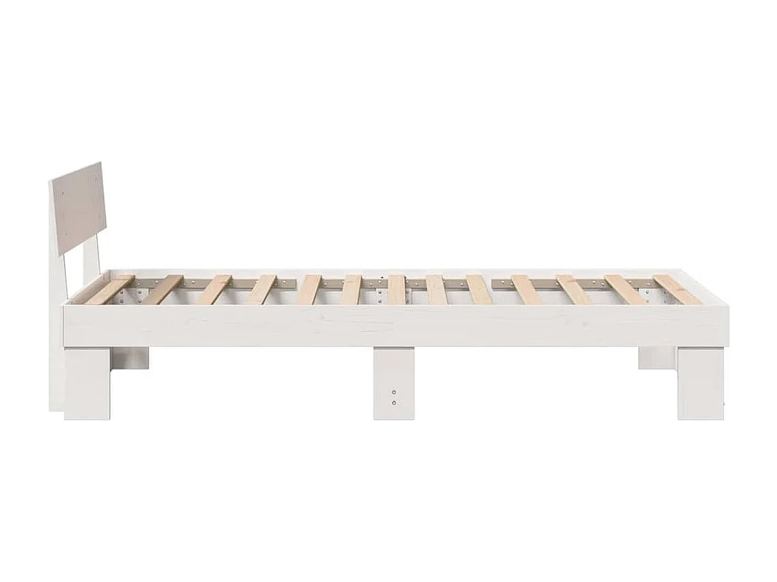 Estrutura da Cama Branco 90 x 200 cm Madeira de pinho maciça