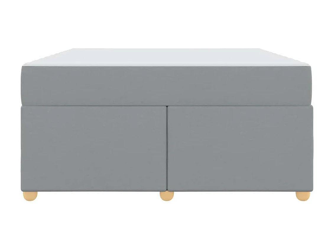 Estructura de cama con colchón Gris claro 160 x 200 cm tela