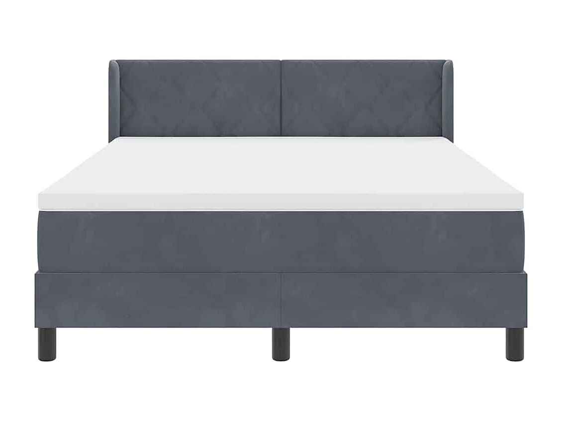 Cama con Somier y Colchón Negra 100x200 cm Terciopelo