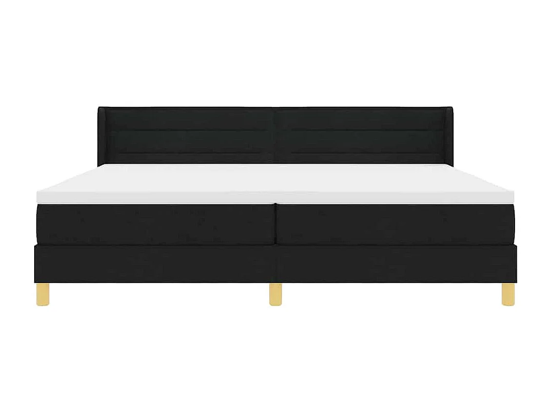 Cama tipo Box Spring Negro y Blanco y Negro 200 x 200 cm Espuma