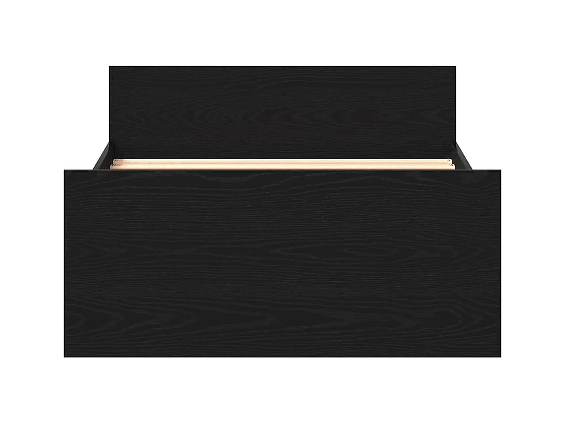 Cadre de lit sans matelas chêne noir 100x200 cm