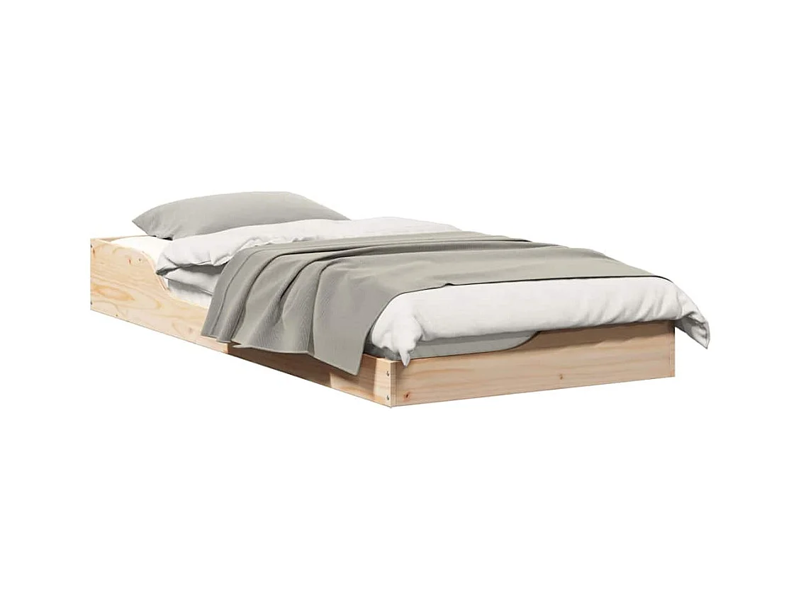 Bedframe Bruin 80 x 200 cm Massief grenenhout