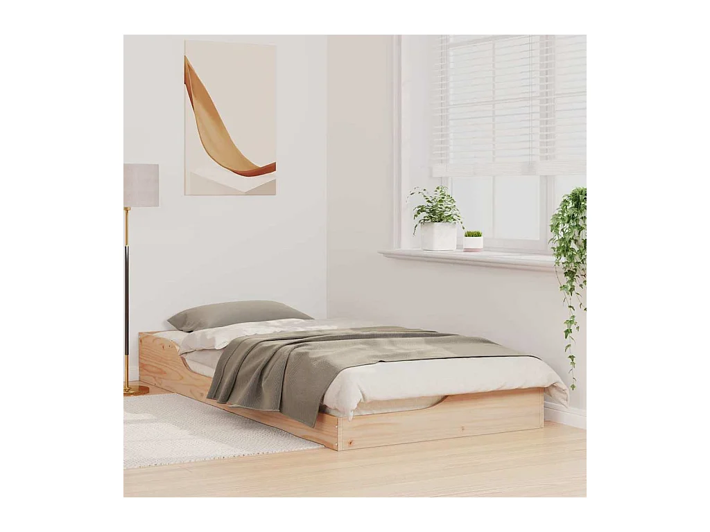 Bedframe Bruin 80 x 200 cm Massief grenenhout