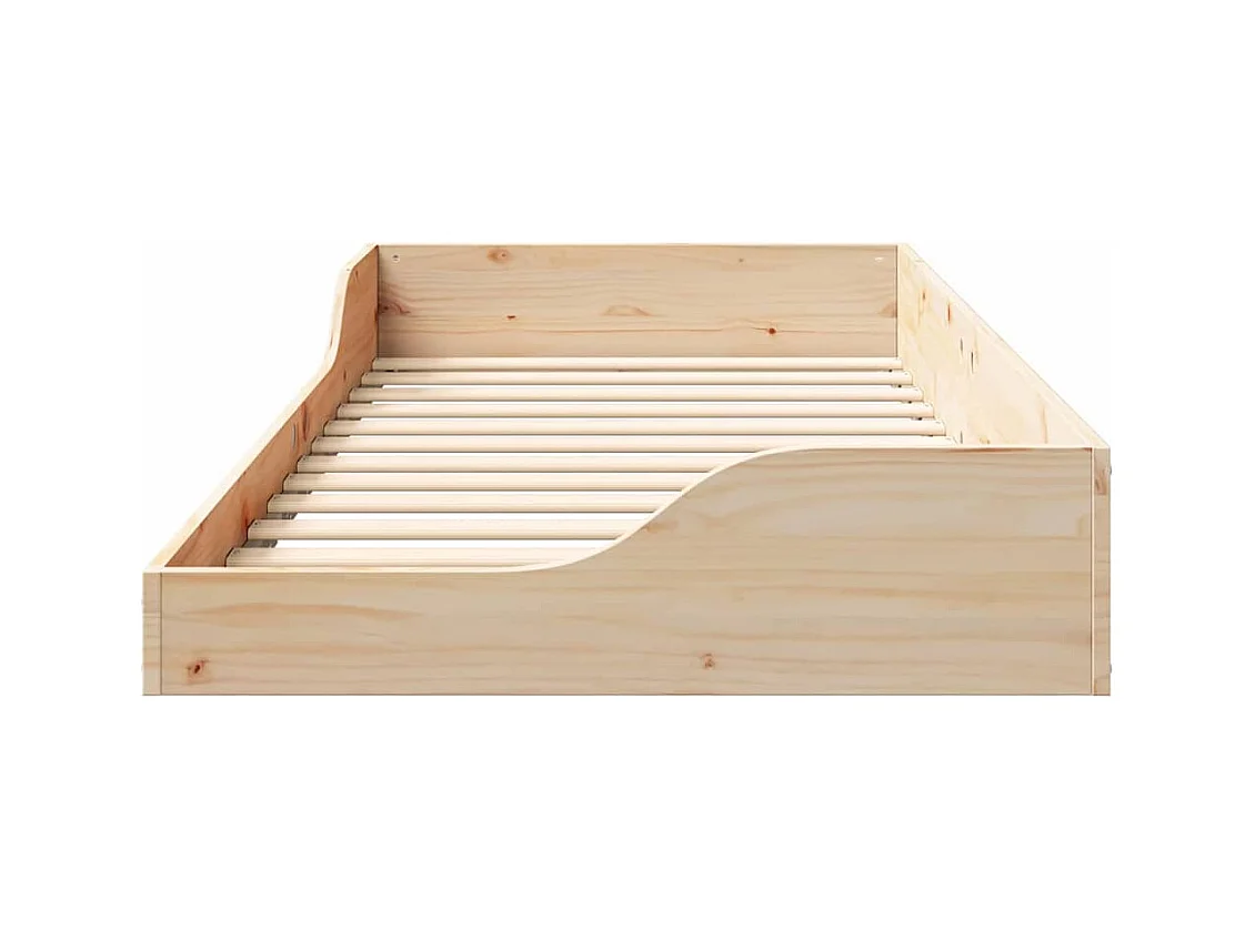 Bedframe Bruin 80 x 200 cm Massief grenenhout