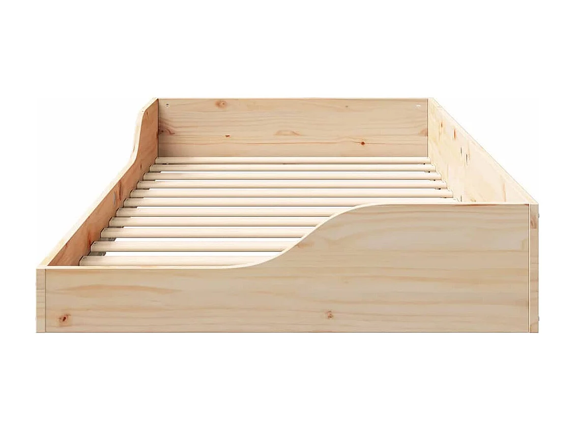 Cadre de lit surélevé Marron 80 x 200 cm Bois massif en pin