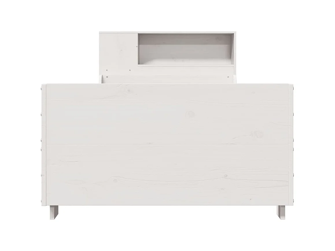 Cama sem colchão 90x190 cm madeira de pinho maciça branco