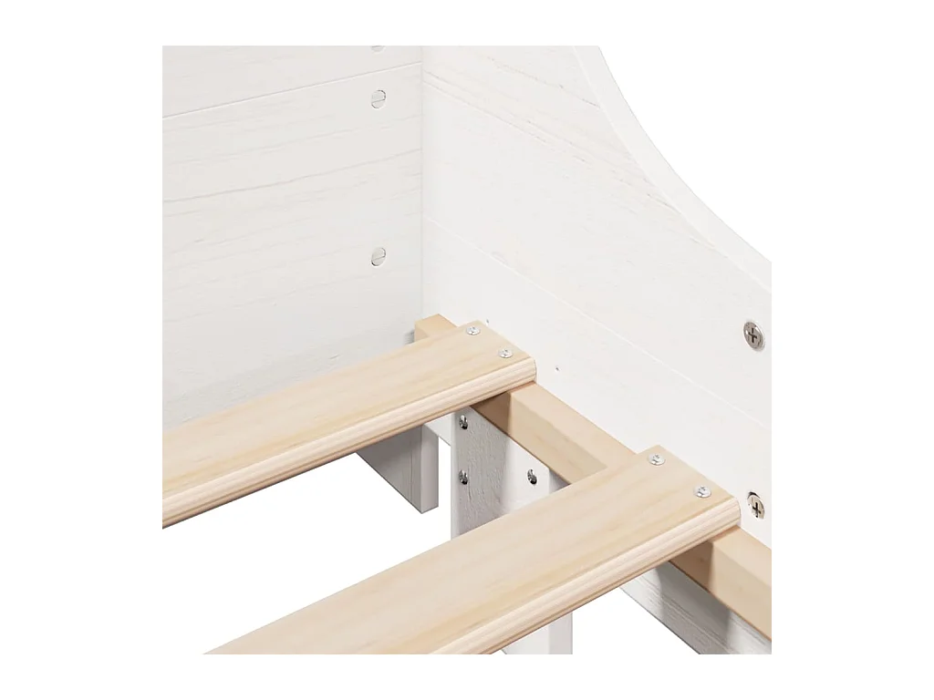 Cama sem colchão 90x190 cm madeira de pinho maciça branco