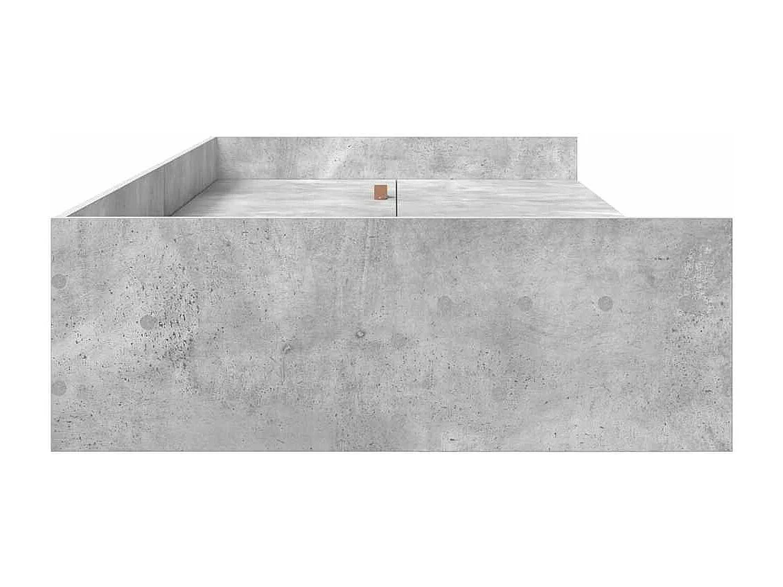 Cadre de lit avec rangement Gris béton 80 x 200 cm Bois d'ingénierie