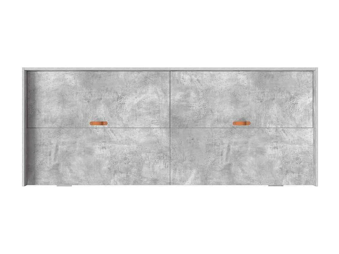 Cadre de lit avec rangement Gris béton 80 x 200 cm Bois d'ingénierie