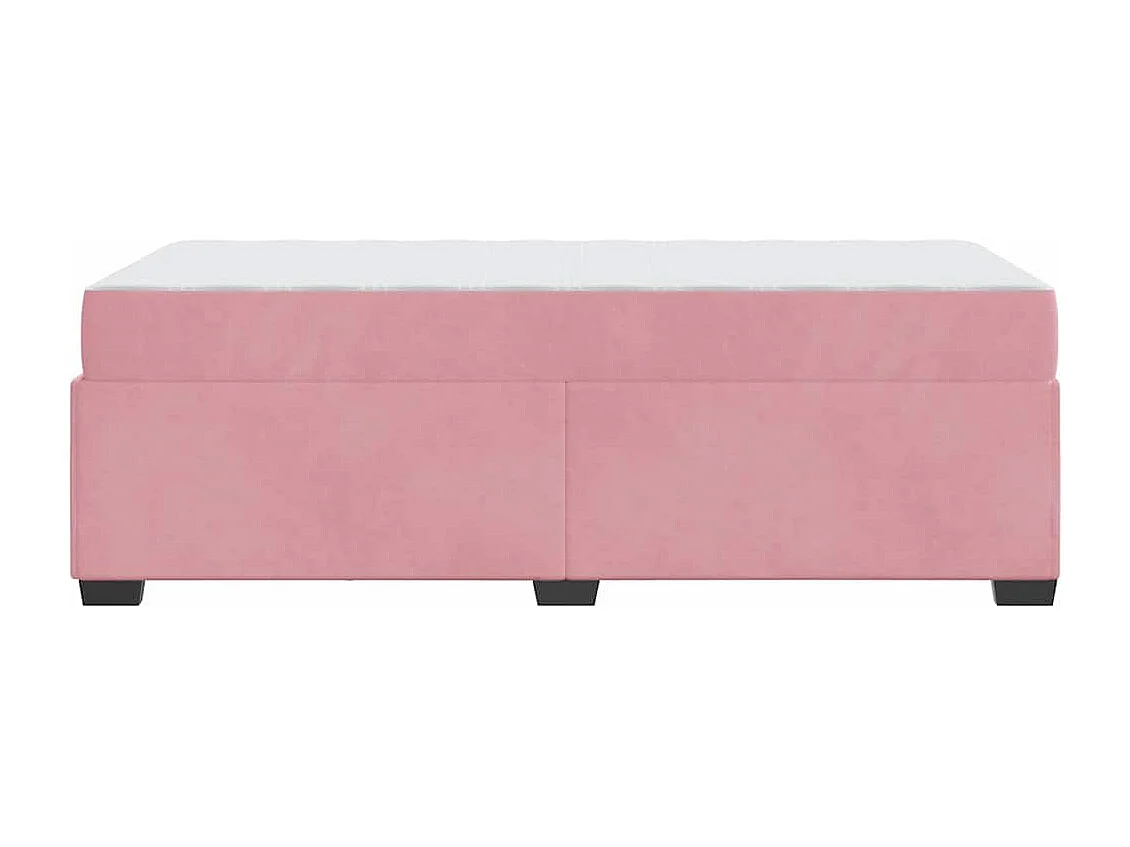 Estrutura da Cama com colchão Rosa 90 x 200 cm Veludo