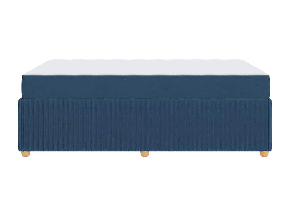 Cadre de lit avec matelas avec matelas Bleu 120 x 200 cm tissu