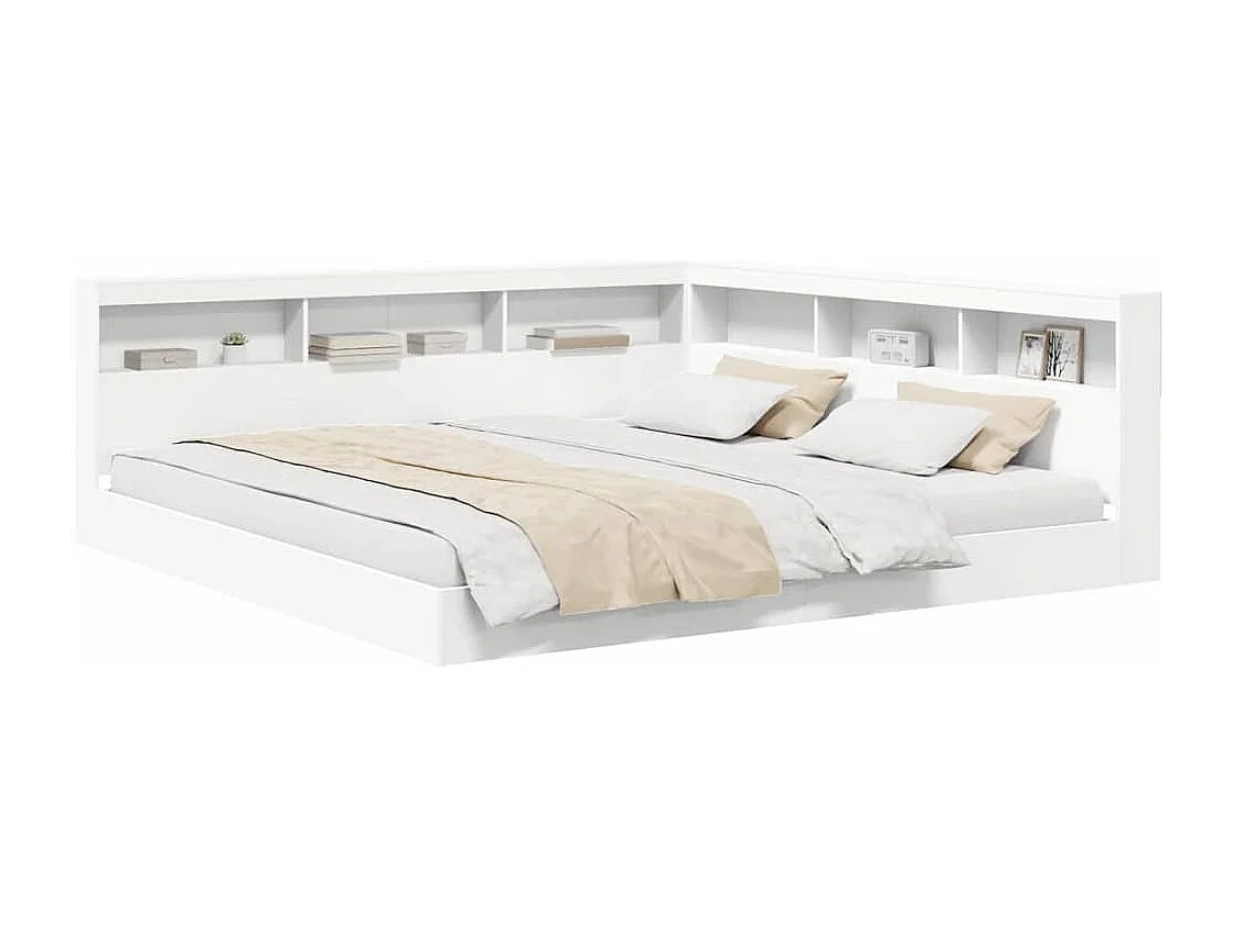 Cama con Estantería 180 x 200 cm Madera contrachapada