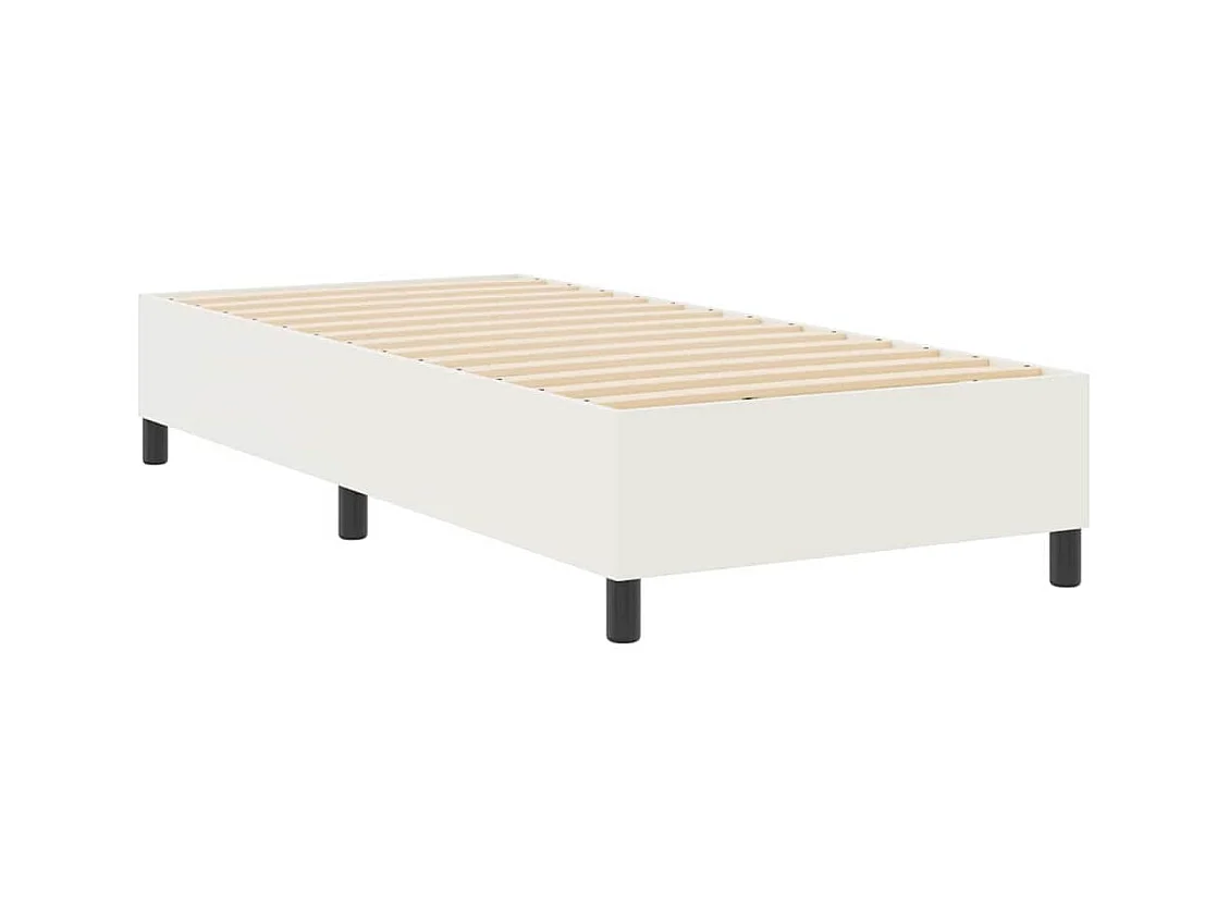 Cadre de lit Crème 90 x 200 cm Tissu en velours côtelé