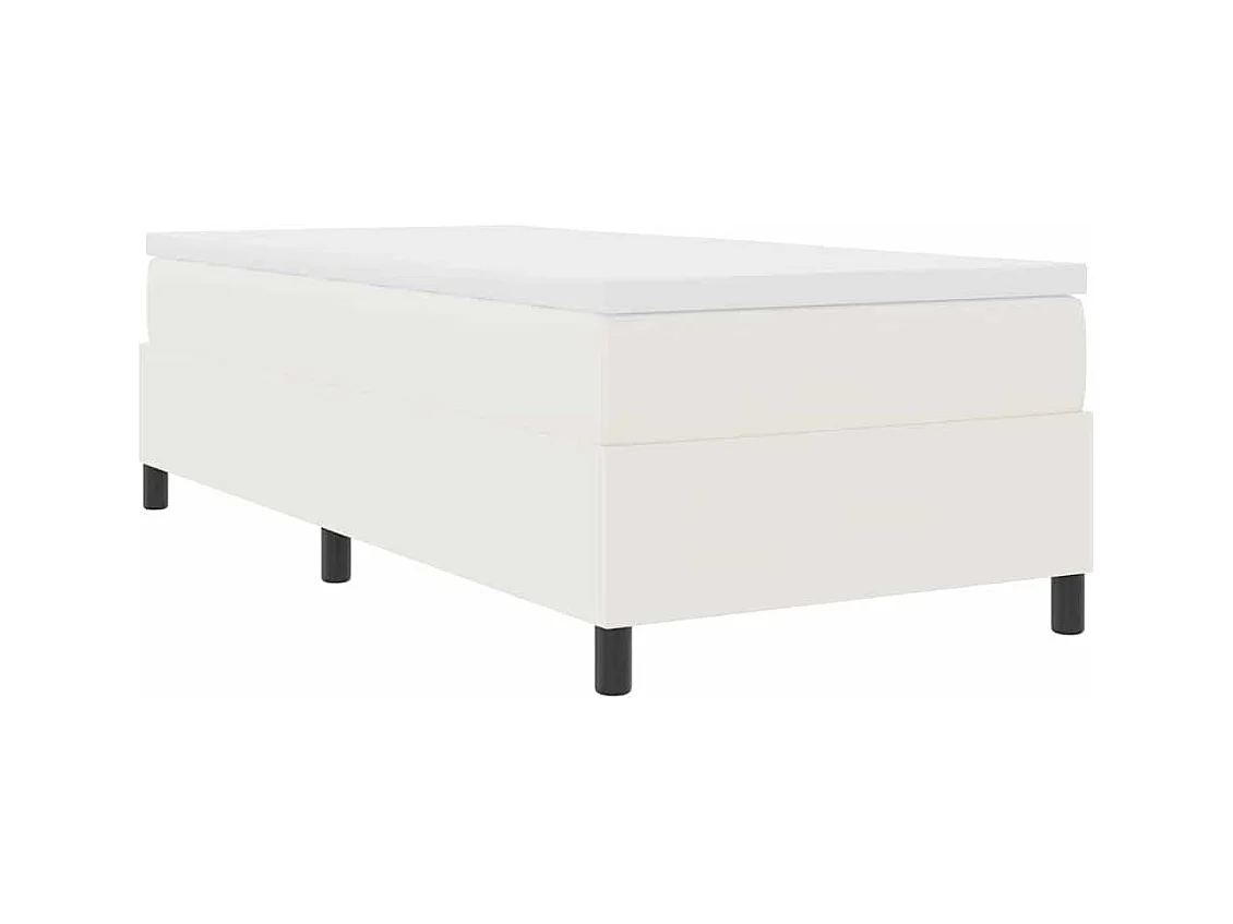 Cadre de lit Crème 90 x 200 cm Tissu en velours côtelé