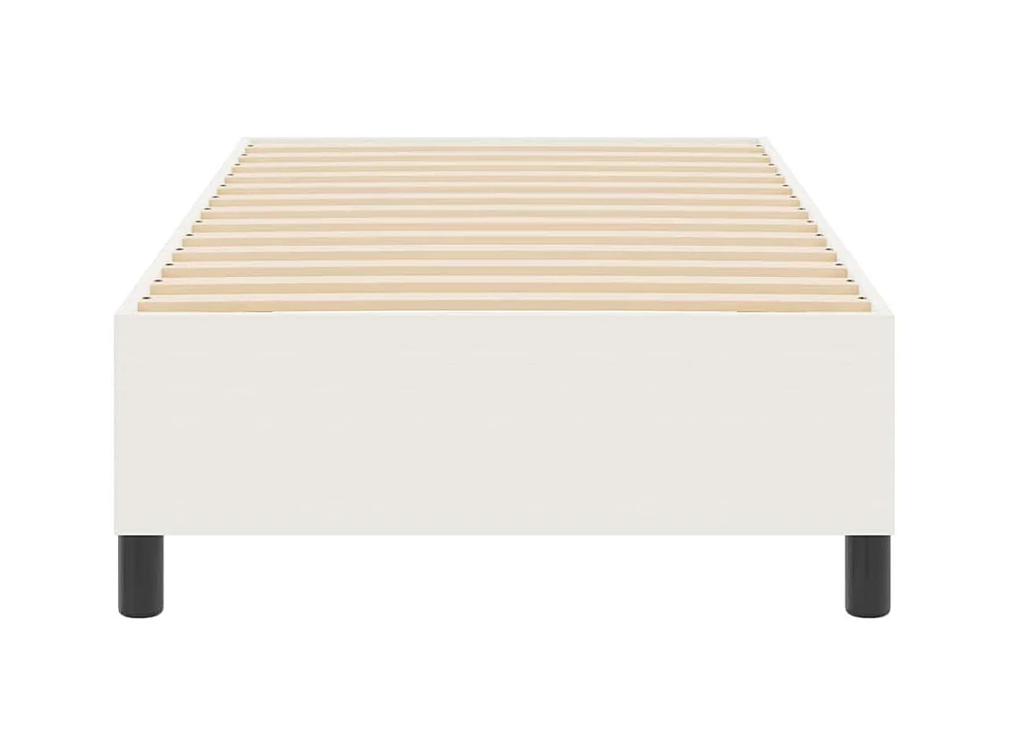 Cadre de lit Crème 90 x 200 cm Tissu en velours côtelé