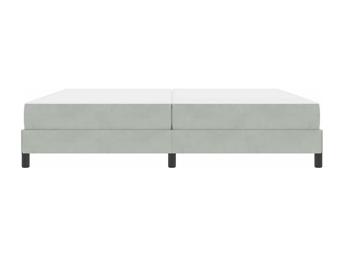 Boxspringbed met matras Lichtgrijs 200 x 200 cm Fluweel