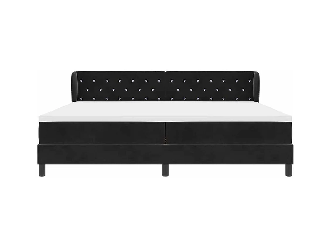 Cadre de lit avec matelas gris foncé 80x200 cm en velours