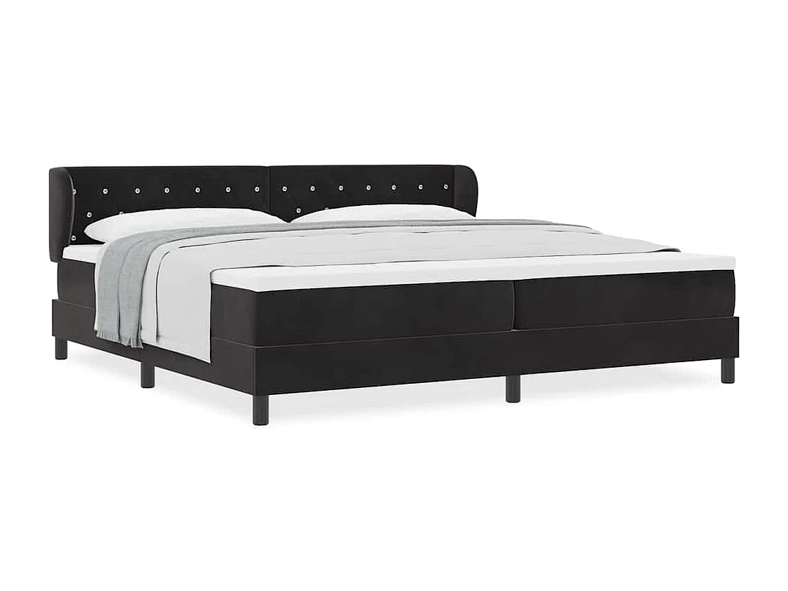Cama con Somier y Colchón Gris Oscuro 80x200 cm Terciopelo