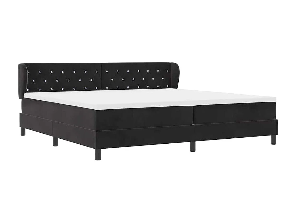Cama con Somier y Colchón Gris Oscuro 80x200 cm Terciopelo